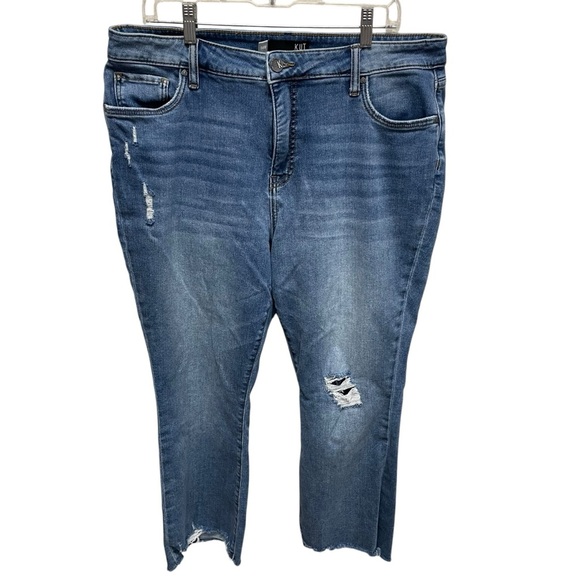 Kut from the Kloth Kelsey Fab ankle flare high rise jeans women’s 14 - Picture 1 of 8